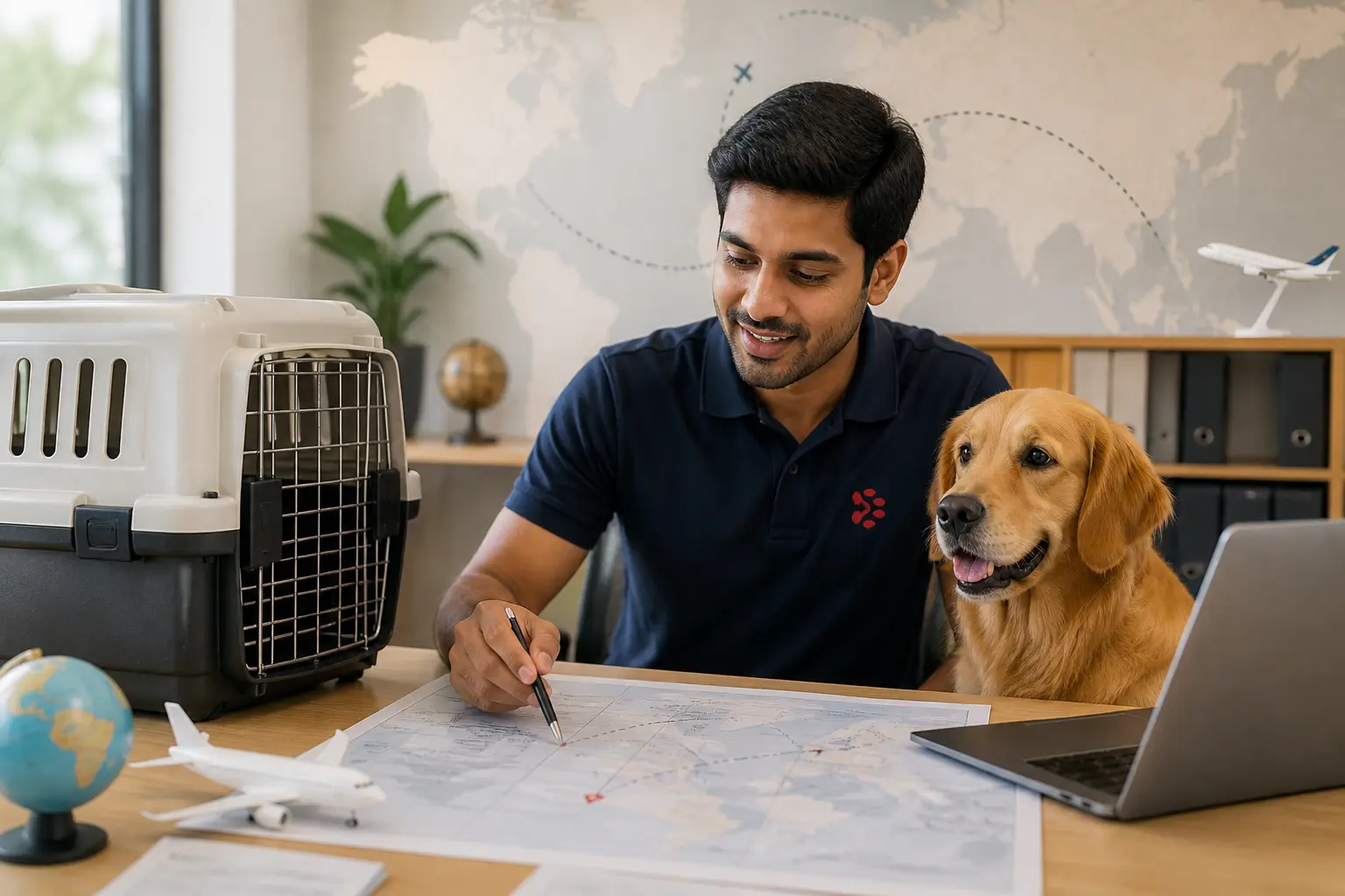 International pet relocation services from India to Canada, PetAeron specialist with IATA crate and route planning