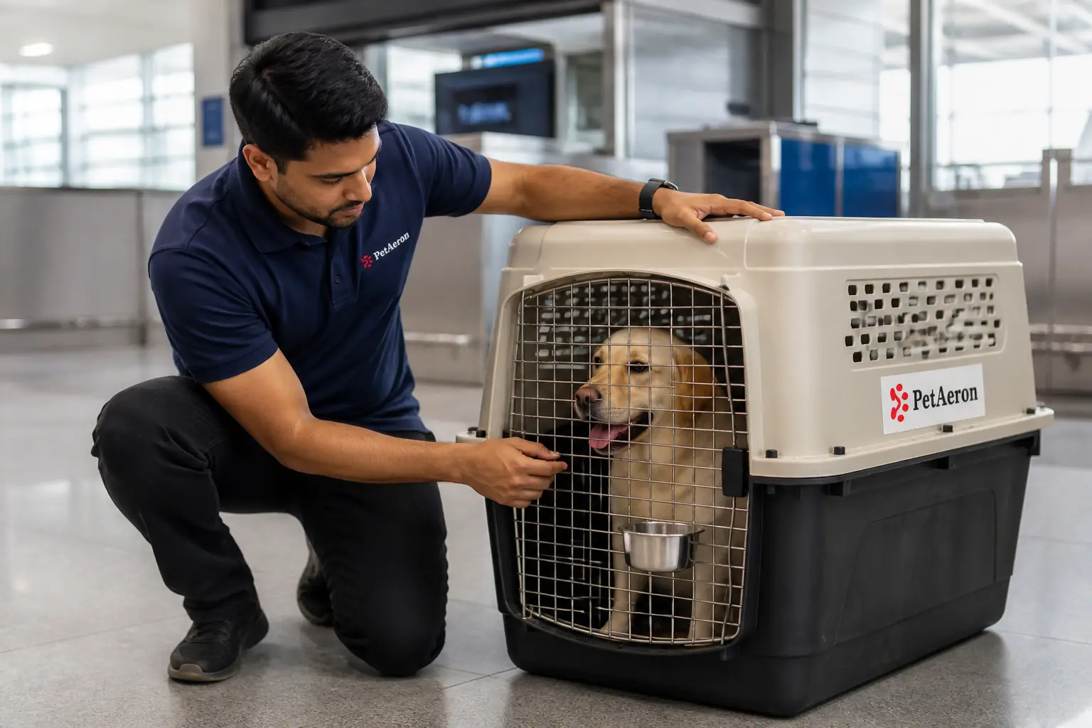 Dog relocation care for India to UK journeys with PetAeron specialist and IATA crate