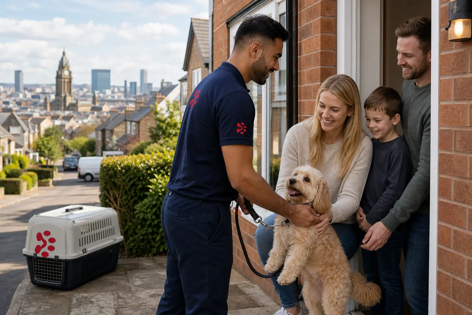 Door-to-door pet handover complete at Leeds West Yorkshire home after relocation from India