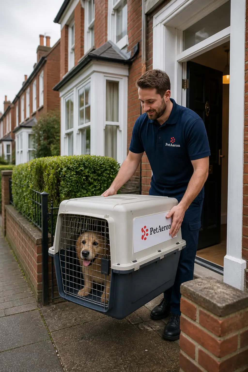 Door-to-door pet relocation from India to London, PetAeron delivery at UK home