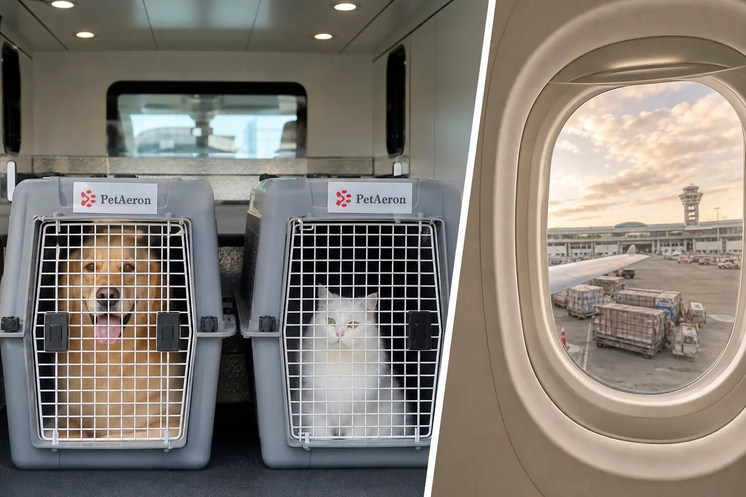 Pet transport from India to New York via JFK in IATA crates