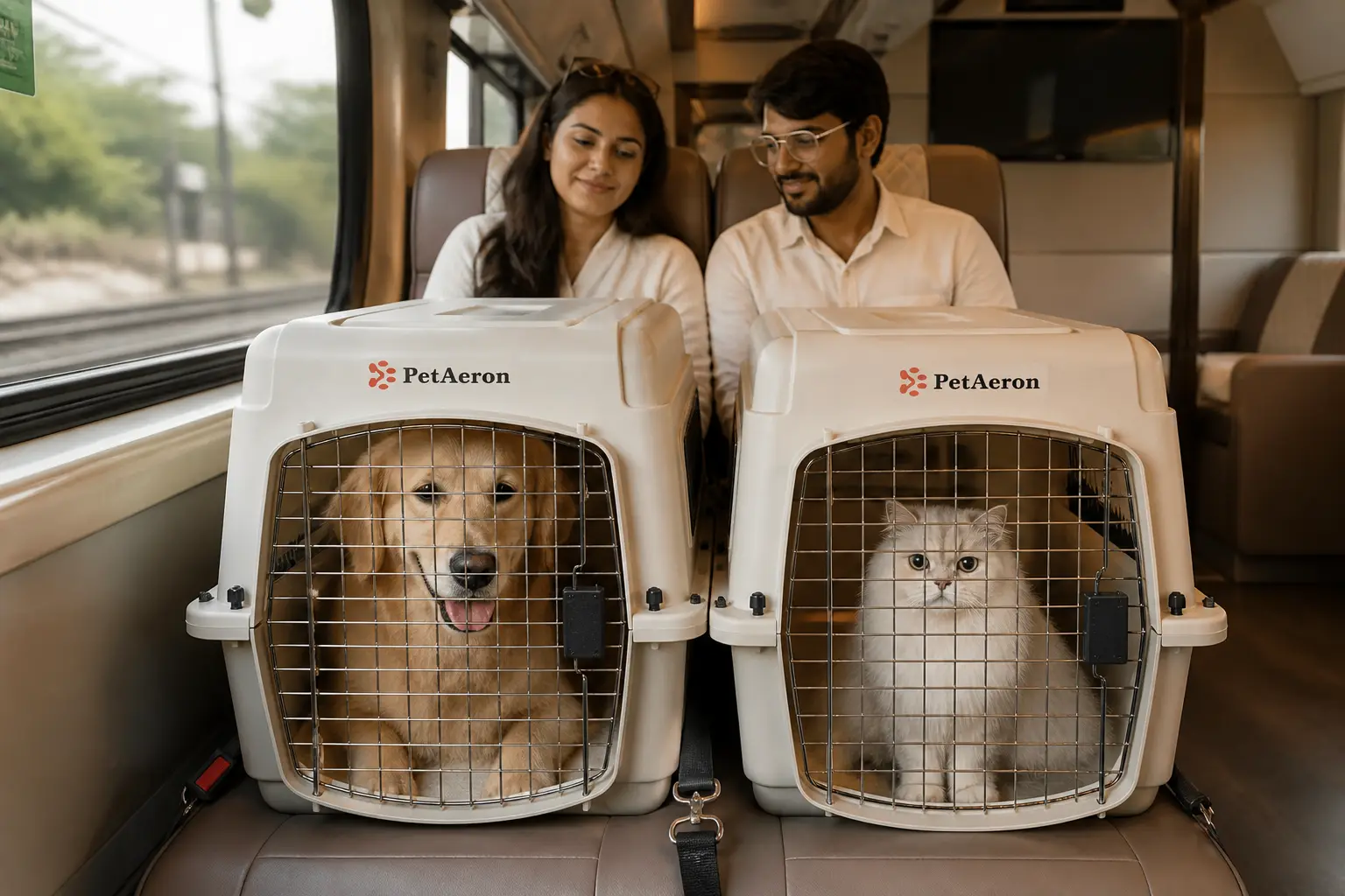 Door-to-door pet road pickup in India before flight to Washington DC IAD