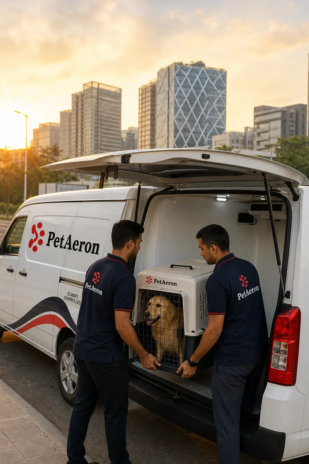 Domestic pet relocation from Ahmedabad by PetAeron with IATA crate and door-to-door care