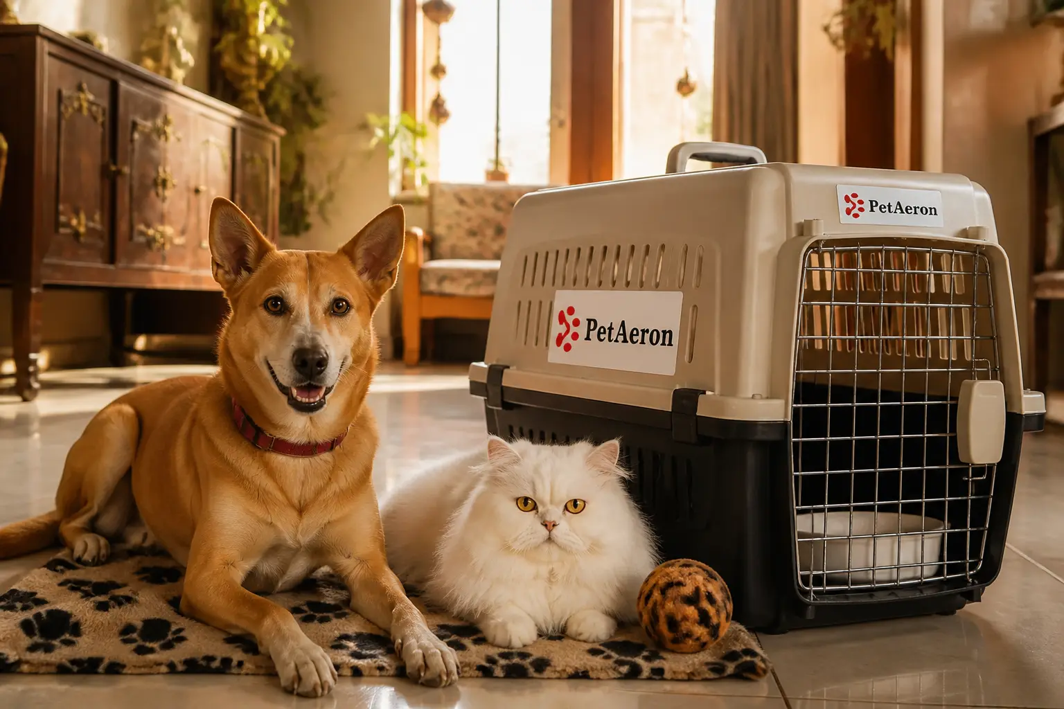 Dog and cat train travel planning with comfort in mind for pet relocation from Ahmedabad