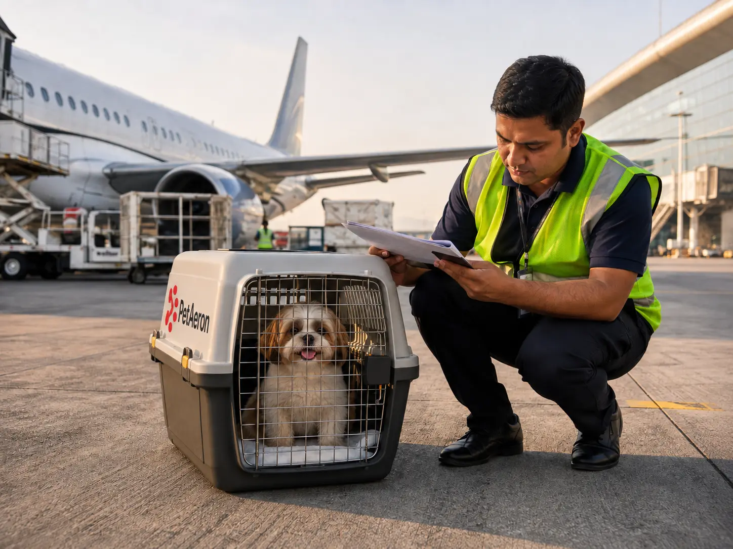 Pet relocation by air from Chennai airport with PetAeron