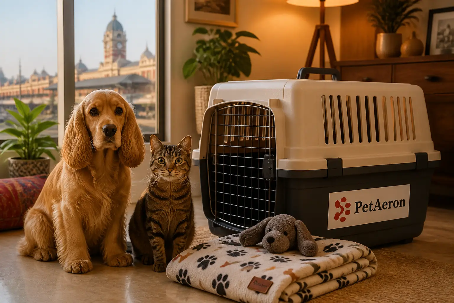 Dog and cat train travel planning with comfort in mind for pet relocation from Kolkata
