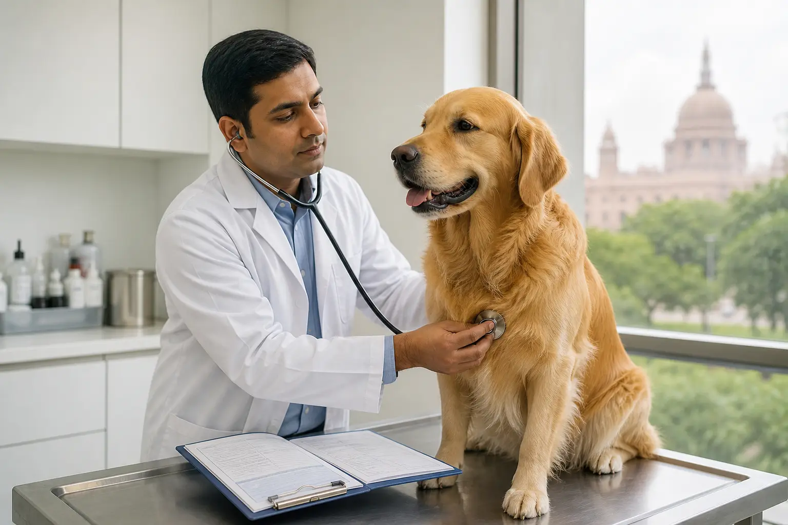 Pre-travel veterinary health check for pet relocation from New Delhi and Delhi NCR